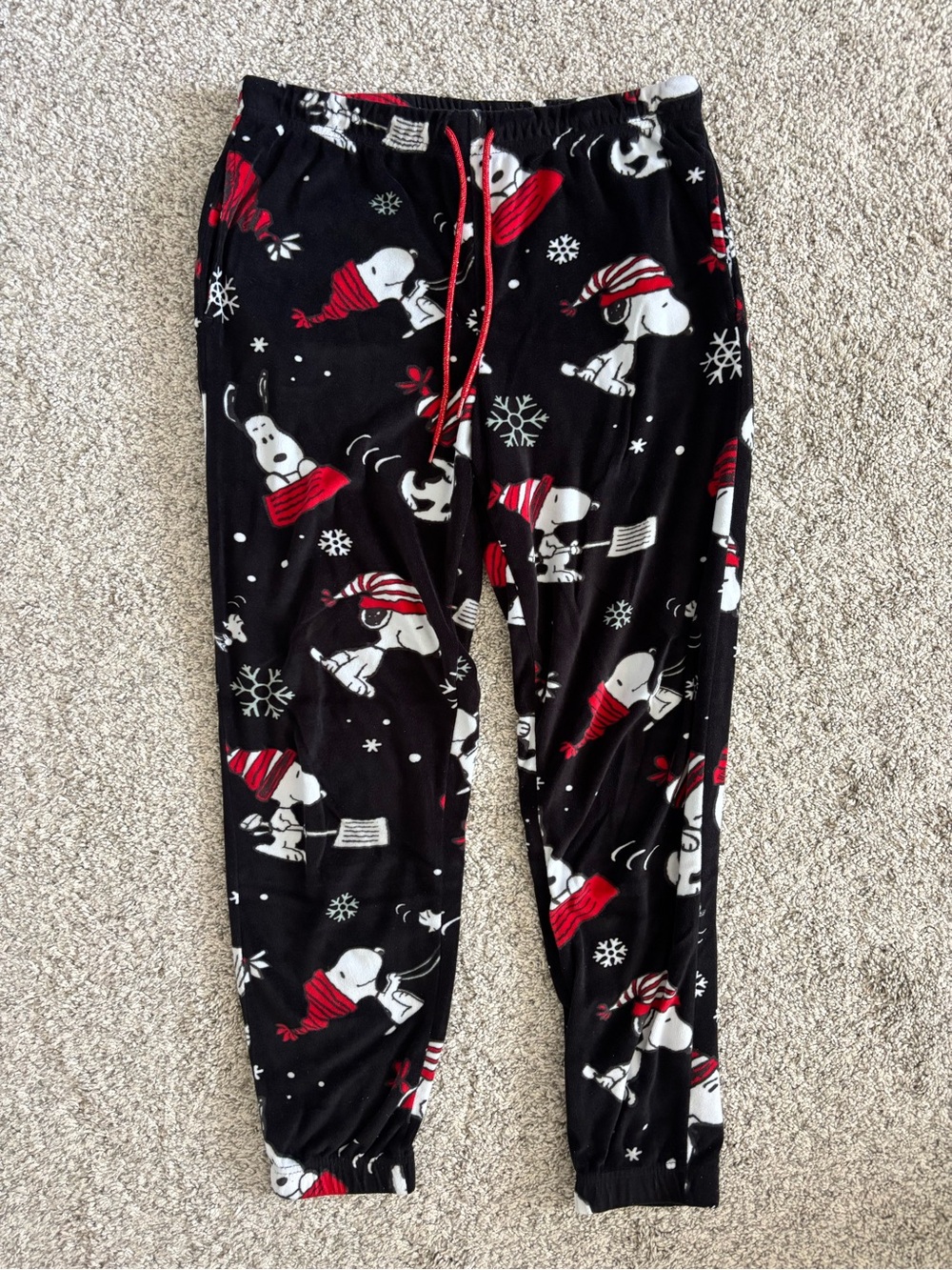 snoopy holiday pajama pants